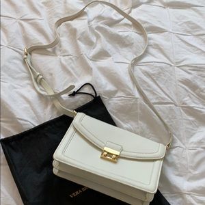 Vera Bradley Cream Leather Crossbody